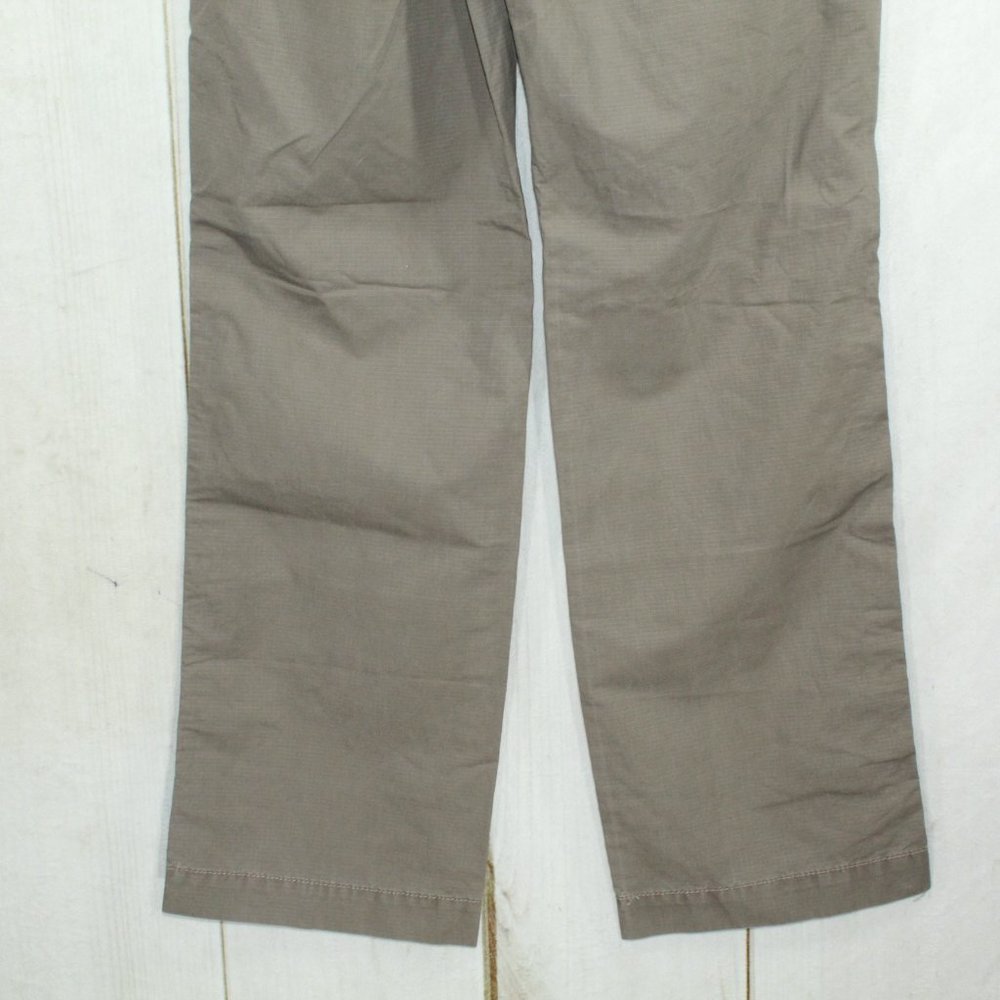 LL Bean Signature Green Cotton Wide Leg Ankle-Length Utility Pants Size 4 - Picture 4 of 10